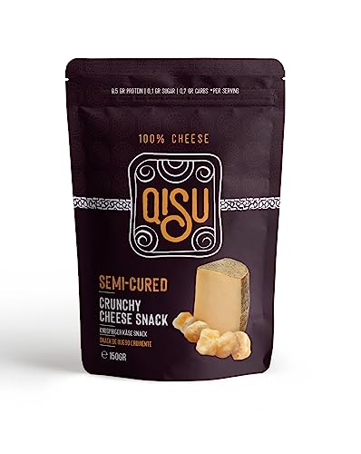 QISU | Halbgereifter Käse aus Spanien | Knuspriger Käse-Snack aus 100% Käse - Glutenfrei - Proteinreich (150 GR) von QISU