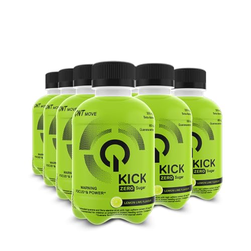 QNT - Kickdrink-pack (12x250ml) - Energiegetränke - Guarana und Beta-Alanin - Limette von QNT