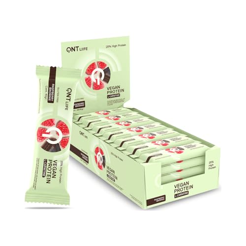 QNT Vegan Protein Bar + L-Carnitine (28x40g) Chocolate Raspberry Brownie von QNT