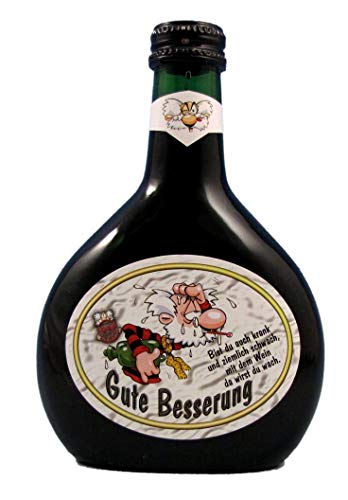 QUATSCHmanufaktur Bocksbeutel "Gute Besserung" Rotwein 0,25 l von QUATSCHmanufaktur