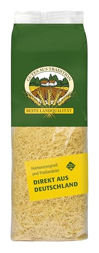 ALB-GOLD Nudeln - Beste Landqualität aus Hartweizengries und Freilandeier Teigwaren ohne Gentechnik (1 kg, Fadennudeln) von QUEBAg