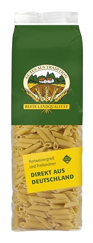 ALB-GOLD Nudeln - Beste Landqualität aus Hartweizengries und Freilandeier Teigwaren ohne Gentechnik (1 kg, Röhren) von QUEBAg