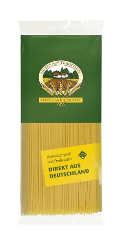 ALB-GOLD Nudeln - Beste Landqualität aus Hartweizengries und Freilandeier Teigwaren ohne Gentechnik (1 kg, Spaghetti) von QUEBAg