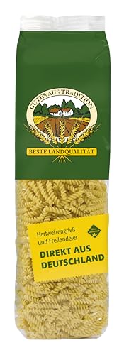 ALB-GOLD Nudeln - Beste Landqualität aus Hartweizengries und Freilandeier Teigwaren ohne Gentechnik (1 kg, Spiralen) von QUEBAg