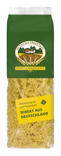 ALB-GOLD Nudeln - Beste Landqualität aus Hartweizengries und Freilandeier Teigwaren ohne Gentechnik (1 kg, Wellenbandnudeln) von QUEBAg