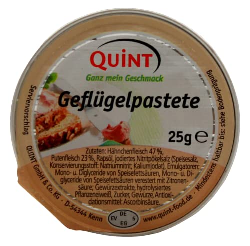 Quint Wurstgenuss Geflügelpastete, 100er Pack (100 x 25g) von Quint GmbH Vitaness