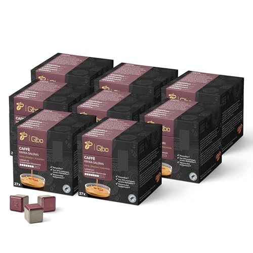 Tchibo Qbo Caffè Kinyaa Galeras Premium Kaffeekapseln, 216 Stück – 8x27 Kapseln (Caffè, Intensität 7/10, lebhaft und beerig), nachhaltig, aus 70% nachwachsenden Rohstoffen & klimaneutral kompensiert von Tchibo