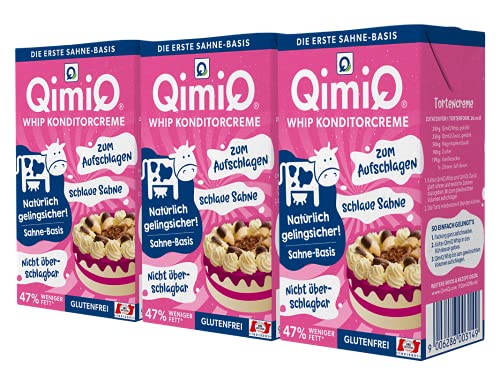 QimiQ Whip Sahne-Dessert (Konditorcreme Natur, 3x250g) von QimiQ