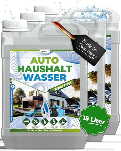 Qindoo Aqua Dest Destilliertes Wasser - Auto Haushalt (15 Liter) Qindoo Aqua Dest Destilliertes Wasser - Auto Haushalt (15 Liter) von Qindoo