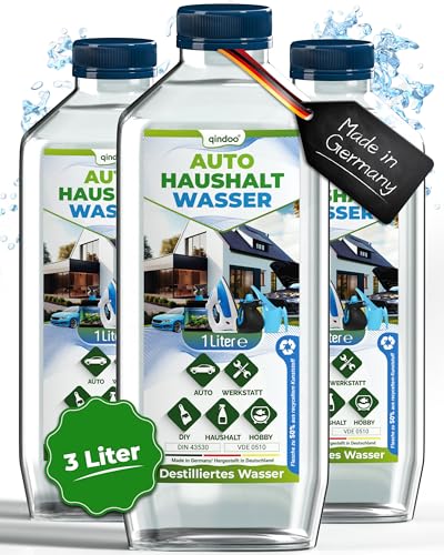 Qindoo Destilliertes Wasser Auto Haushalt, Aqua Dest (3 liter) Qindoo Destilliertes Wasser Auto Haushalt, Aqua Dest (3 liter) von Qindoo