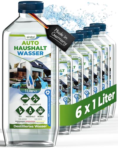 Qindoo Destilliertes Wasser Auto Haushalt, Aqua Dest (6 Liter) Qindoo Destilliertes Wasser Auto Haushalt, Aqua Dest (6 Liter) von Qindoo