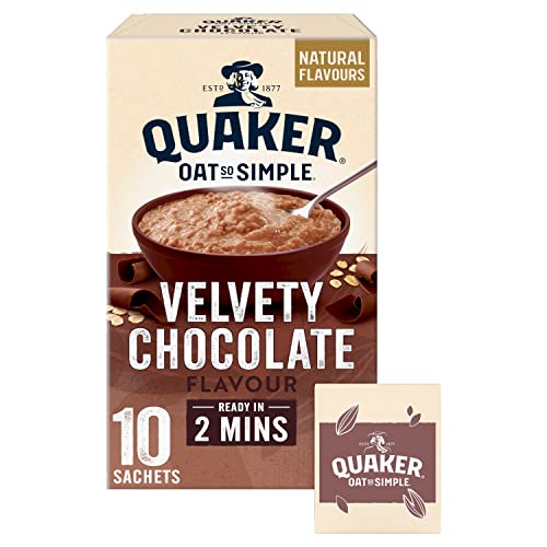 Quaker Oats So Simple Velvety Schokoladensäckchen, 36.5 g (10er Pack) von Quaker