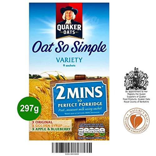 Quaker Oat So Simple Variety 9 x 33g - Haferflocken in 3 verschiedene Sorten von Quaker