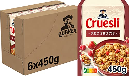 Quaker Cruesli Rode Vruchten, Doos 6 stuks x 450 g von Quaker