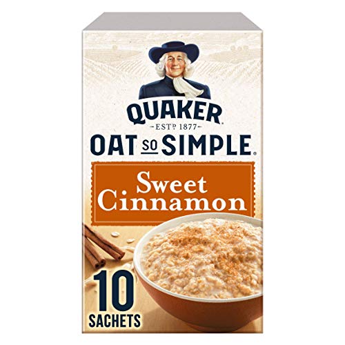 Quaker Oat So Simple Sweet Cinnamon 10 x 33g - Vollkorn Haferflocken mit Zimt von Quaker