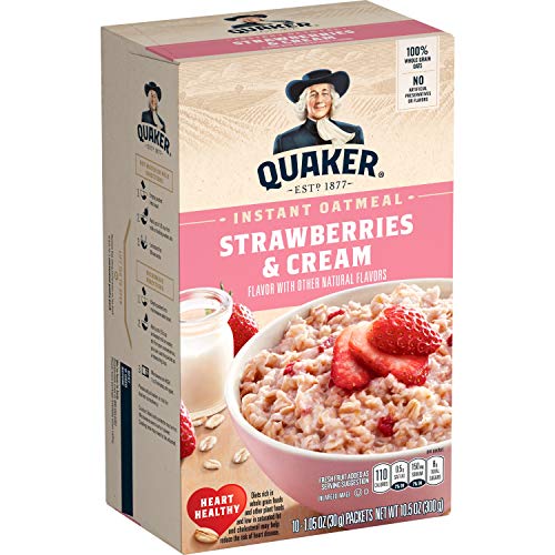 Quaker Strawberries & Cream Instant Oatmeal - 10ct von Quaker