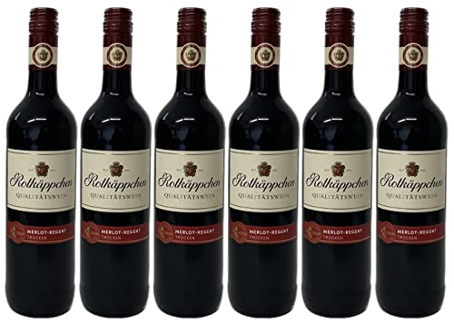 Qualitätswein Rotkäppchen Merlot-Regent Trocken – Aromatischer Rotwein aus der Pfalz (6 x 0, 75l) von Qualitätswein