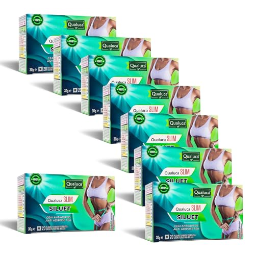 Qualuca, Silhouette-Komplex – 60 Tage | Kräutertee Silhouette | 8er-Set | 160 Teebeutel von Qualuca