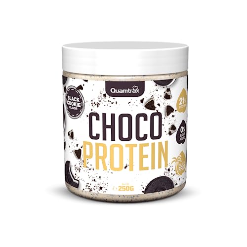 Quamtrax Gourmet Choco Protein Black Cookie - Crema Blanca con Avellanas 250 gr Sabor Cremas Blanca con Avellana von Quamtrax