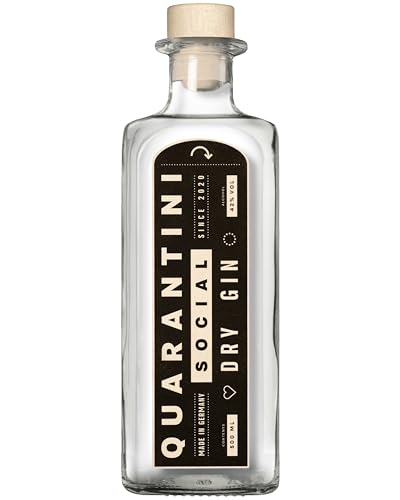Quarantini Dry Gin 42% Vol. (500 ml) – mit aromatischen Botanicals aus Papaya, Bergamotte und Pomeranze von Quarantini