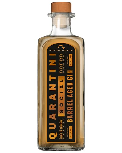 Quarantini Barrel Aged Gin 42% Vol. (500 ml) – mit aromatischen Botanicals aus Papaya, Bergamotte und Pomeranze von Quarantini