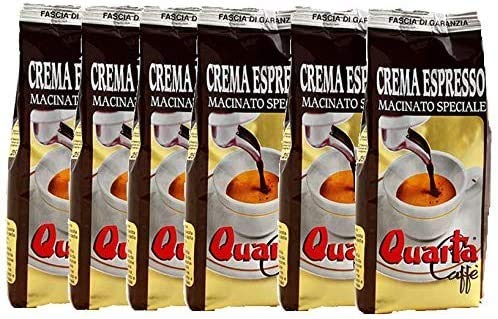 Caffè Quarta Espresso gemalen koffie N. 6 Pakete 250g jeder Italian Coffee Puglia Salento geproduceerd en verpakt in Salento. Caffè Quarta Espresso gemalen koffie N. 6 Pakete 250g jeder Italian Coffee Puglia Salento geproduceerd en verpakt in Salento. von QUARTA