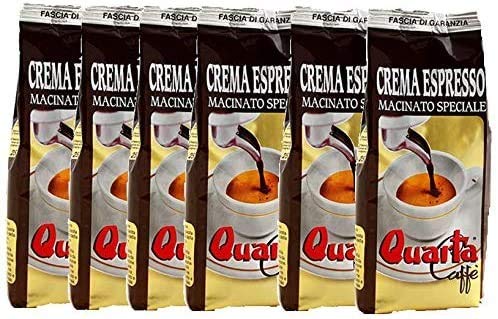 Caffè Quarta Espresso gemalen koffie N. 6 Pakete 250g jeder Italian Coffee Puglia Salento geproduceerd en verpakt in Salento. von Quarta Caffè