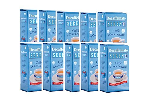 Caffè Quarta Sereno entkoffeinierter Kaffee gemalen N. 10 Pakete 250g jeder Italian Coffee Puglia Salento geproduceerd en verpakt in Salento. von QUARTA