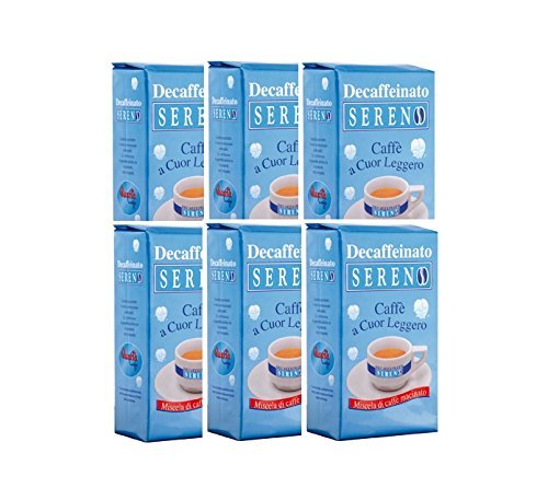 Caffè Quarta Sereno entkoffeinierter Kaffee gemalen N. 6 Pakete 250g jeder Italian Coffee Puglia Salento geproduceerd en verpakt in Salento. Caffè Quarta Sereno entkoffeinierter Kaffee gemalen N. 6 Pakete 250g jeder Italian Coffee Puglia Salento geproduceerd en verpakt in Salento. von QUARTA