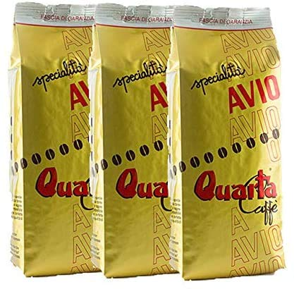 Quarta Caffè Avio Oro Kaffee Gemahlene ausgewählte Mischung der Arabica-Sorte | 250 g. - 3 Packungen | Italien, Apulien, Salento von Quarta Caffè