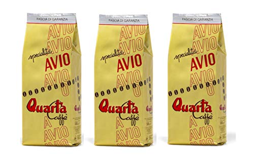 Quarta Caffè Avio Oro Kaffeebohnenmischung | 3 Päckchen à 500 g. | Insgesamt 1,5 kg. | Klassische Mischung ausgewählter Arabica Sorten | Italien, Apulien, Salento von Quarta Caffè