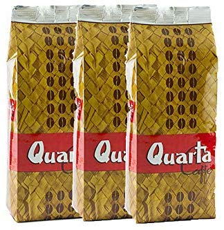 Quarta Caffè Gemahlen Stuoia | Kaffee Mit Einem Runden Und Entscheidenden Genuss 250 g. - 3 Packungen | Italien, Apulien, Salento von QUARTA
