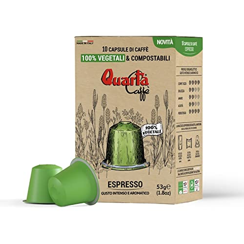 Quarta Caffè | Kapseln 100% pflanzlich und kompostierbar 10 Stück. Nespresso kompatibel Quarta Caffè | Kapseln 100% pflanzlich und kompostierbar 10 Stück. Nespresso kompatibel von QUARTA