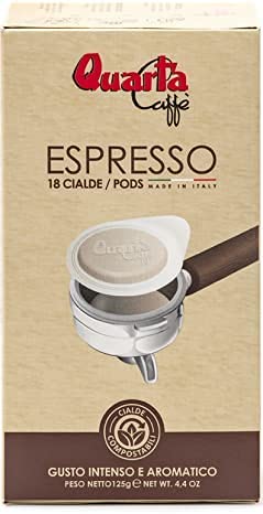 Quarta Caffè Kompostierbare Espresso-Pads | Eine Packung mit 18 Pads Quarta Caffè Kompostierbare Espresso-Pads | Eine Packung mit 18 Pads von QUARTA