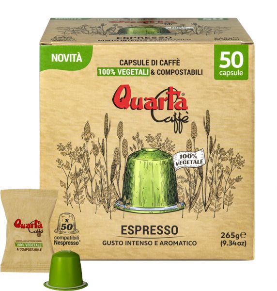 Quarta Caffè kompostierbare Espresso Kapseln von Quarta Caffè
