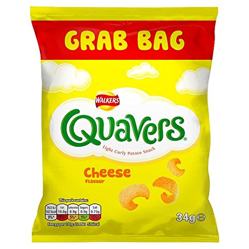 Walkers Achteln Käse Snacks 34g (Packung mit 30 x 34g) von Quavers