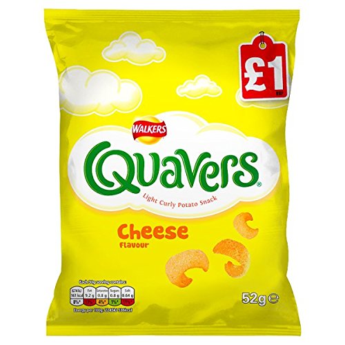 Walkers Quavers Käse Snacks PMP 52g (Packung mit 12 x 52g) von Quavers