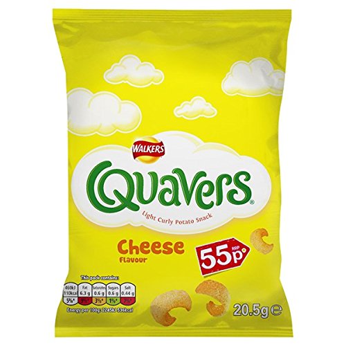 Walkers Quavers Käsesnacks PMP 20,5 g (Packung mit 32 x 20,5 g) von Quavers