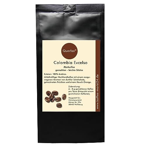 Querfee Colombia Excelso - Mittelkräftiger Hochland Kaffee - 100% Arabica Röstkaffee - gemahlen (500 g) von Querfee