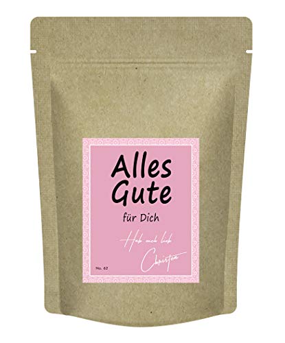 "Alles Gute für Dich" - Ich wünsche Dir alles Gute und viel Erfolg - von Christea - 70 g Früchtetee praktisch verpackt im Zip-Beutel von Quertee