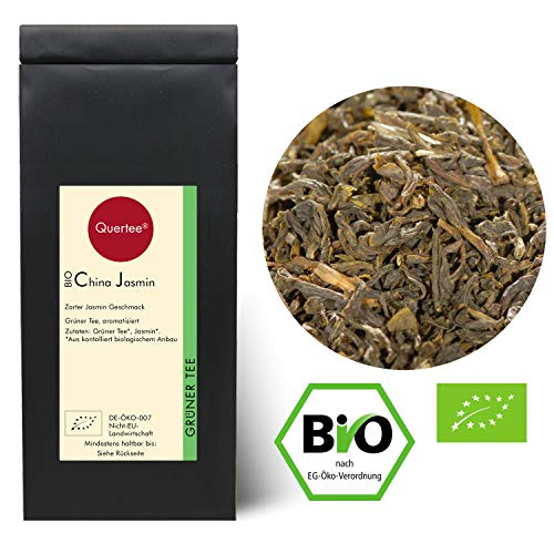 Bio Grüner Tee "China Jasmin" Mit zartem Jasmin Geschmack - Biotee 100 g von Quertee von Quertee