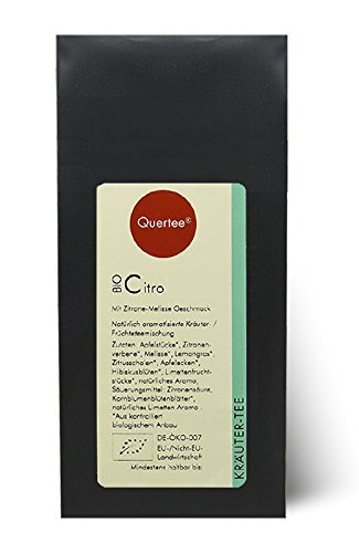 Bio Kräutertee - Eistee - "Citro" - Mit fruchtiger Zitrone Geschmack - Als Eistee eine kühle Erfrischung an heißen Sommertagen- von Quertee® - 250 g von Quertee