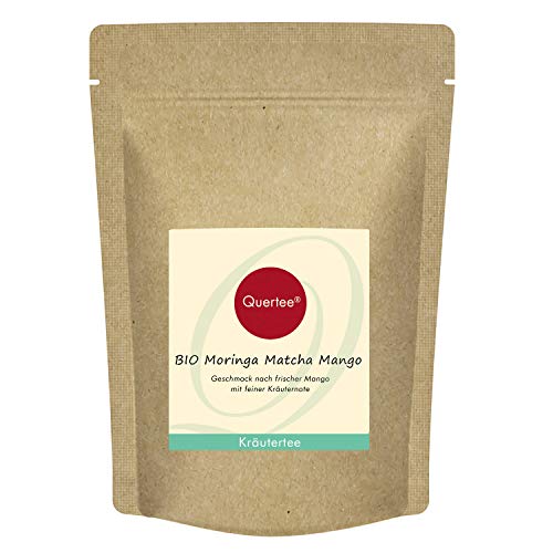 Quertee - Bio Kräutertee "Moringa Matcha Mango" - Biotee mit Mango und feiner Kräuternote (200 g) von Quertee