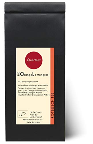 Quertee - Bio Rotbuschtee "Orange Lemongras" - Mit Geschmack nach fruchtig-frische Orange (100 g) von Quertee