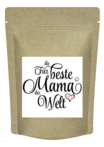 "Für die beste Mama der Welt" - Tee Muttertag Geschenk - Früchtetee mit Mango-Maracuja-Geschmack - 70 g von Quertee