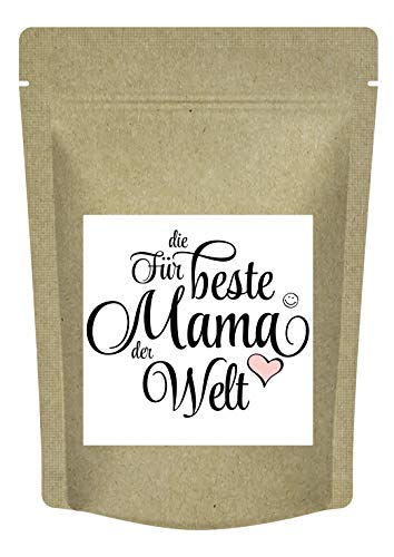 "Für die beste Mama der Welt" - Tee Muttertag Geschenk - Früchtetee mit Mango-Maracuja-Geschmack - 70 g von Quertee von Quertee