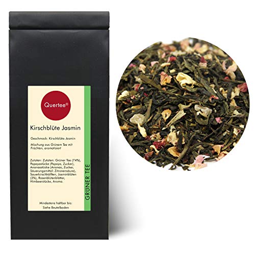 Grüner Tee - "Kirschblüte Jasmin" - Sencha Grüntee mit Kirschblüten Geschmack 100 g von Quertee von Quertee