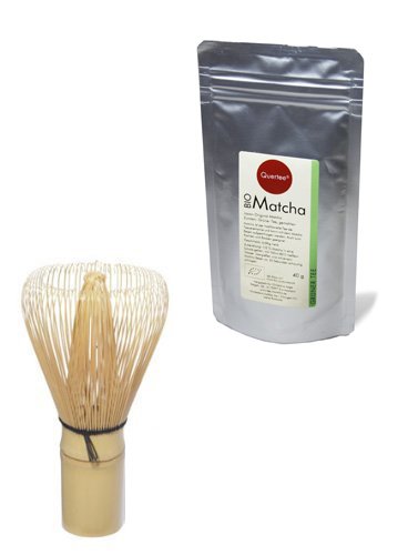 Japan Original Matcha - Bio - 40 g im Alu-Zip-Beutel PLUS Matcha Besen von Quertee