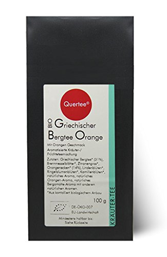 Bio Kräutertee - Griechischer Bergtee mit Orange Geschmack - Sideritis scardica - Griechisches Eisenkraut - Biotee - 100 g von Quertee von Quertee