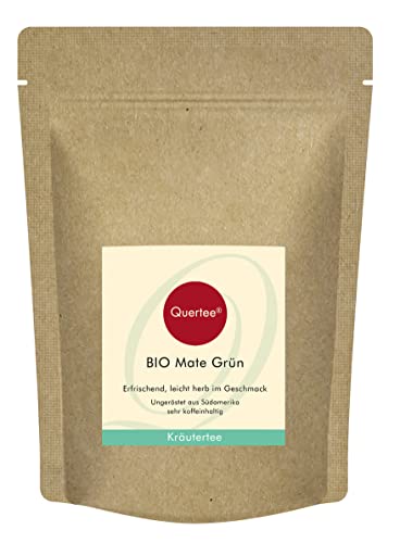 Quertee - Mate Tee Bio - Ungeröstet | Grüner Bio Matetee | Koffeeinhaltig | Mate Yerba Mateblätter | Mate Bio (200 g) von Quertee